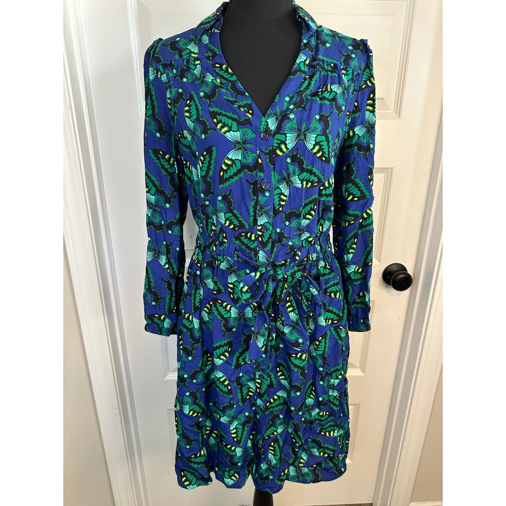 Anthropologie Maeve Pippa butterfly Shirtdress size S new nwt - Picture 2 of 9